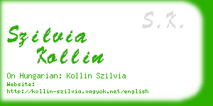 szilvia kollin business card